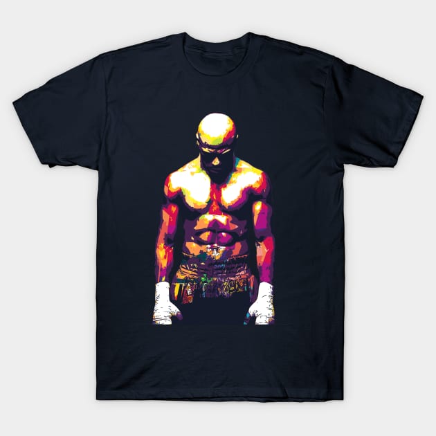 Floyd Mayweather Pop Art T-Shirt by Creativedy Stuff